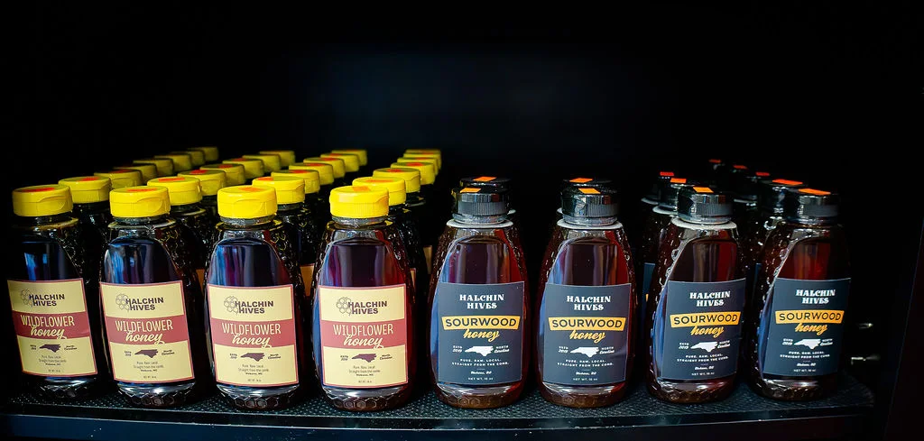 Honey bottles available at Kenyon’s Meat Market